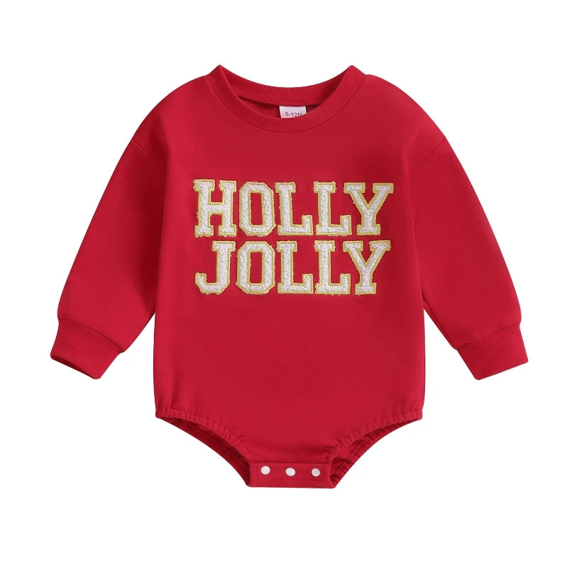Baby Boy Girls Christmas Outfit Romper Jumpsuit Sweatshirts Playsuit Xmas Pullover Bodysuits Fall Winter Child Clothes