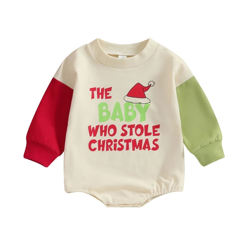 Baby Boy Girls Christmas Outfit Romper Jumpsuit Sweatshirts Playsuit Xmas Pullover Bodysuits Fall Winter Child Clothes