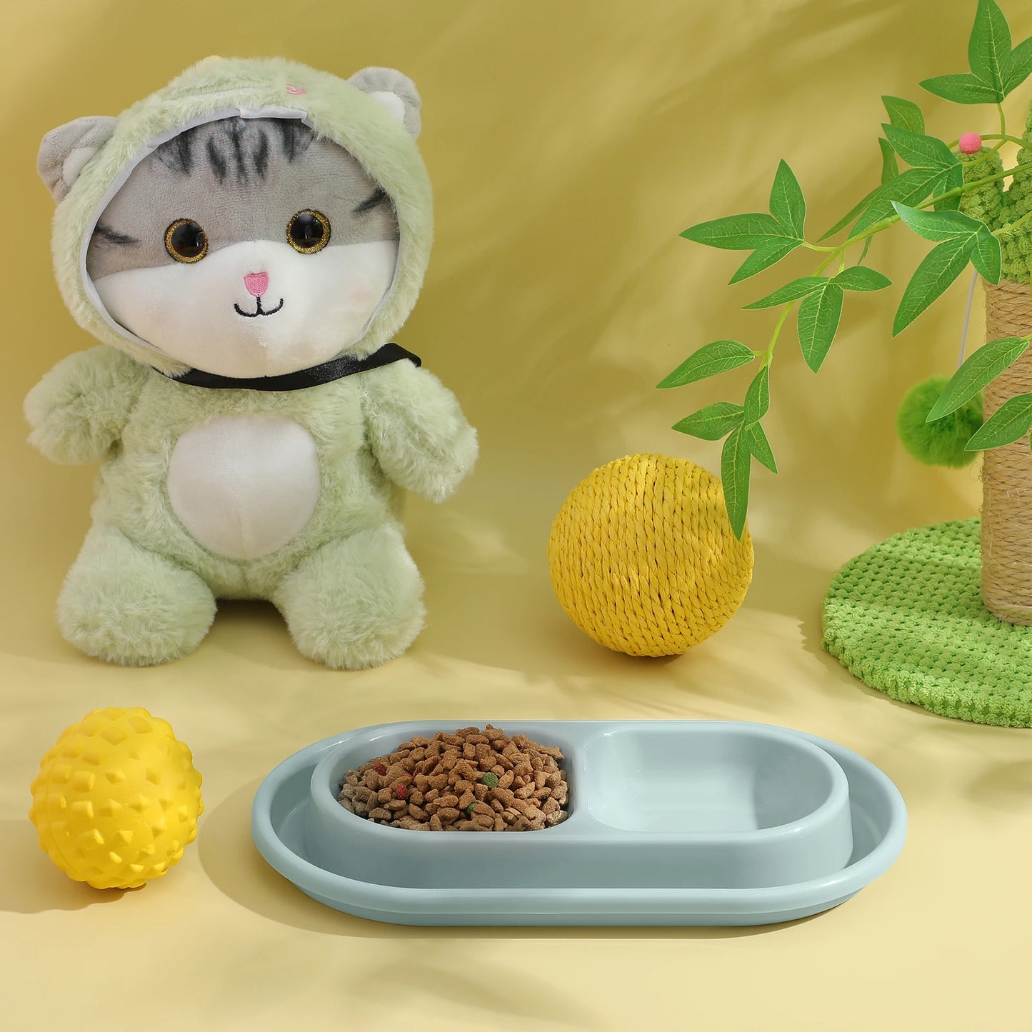 Anti Ant Dog Puppy Food Water Bowls Outdoor Feeder Kitten Proof Dishes Pet Supplies Gray Wide Moat Dual Setup Cat Bowl Anti Ant