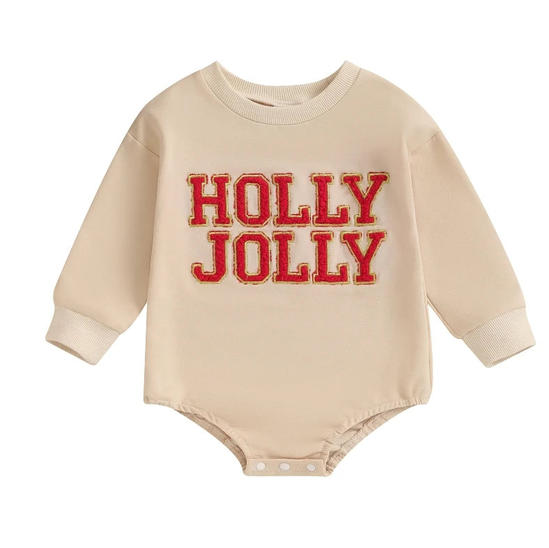 Baby Boy Girls Christmas Outfit Romper Jumpsuit Sweatshirts Playsuit Xmas Pullover Bodysuits Fall Winter Child Clothes