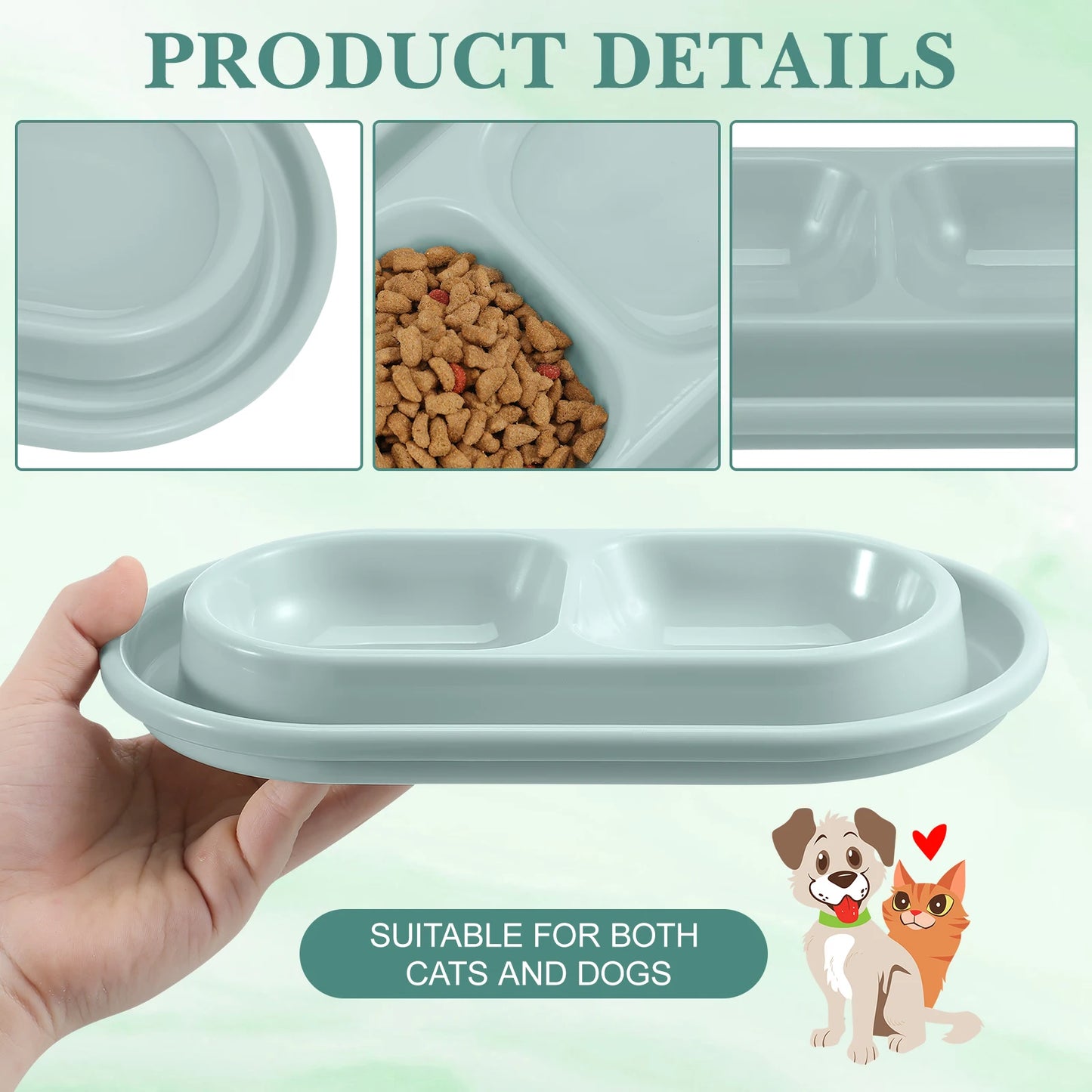 Anti Ant Dog Puppy Food Water Bowls Outdoor Feeder Kitten Proof Dishes Pet Supplies Gray Wide Moat Dual Setup Cat Bowl Anti Ant